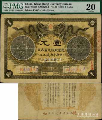 光绪三十年（1904年）广东钱局第一版壹...