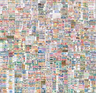1896至2010年之间《外国纸币藏品集》一部共1680余种不同，涉及约160个不同国家和地区所发行，内含德国、法国、奥地利、英国、匈牙利、希腊、冰岛、意大利、波兰、保加利亚、白俄罗斯、拉脱维亚、立陶宛、乌克兰、阿尔巴尼亚、克罗地亚、爱沙尼亚、罗马尼亚、波黑、南斯拉夫、塞尔维亚、斯洛文尼亚、马其顿、捷克斯洛伐克、俄罗斯、津巴布韦、安哥拉、埃及、布隆迪、利比亚、索马里、加纳、刚果