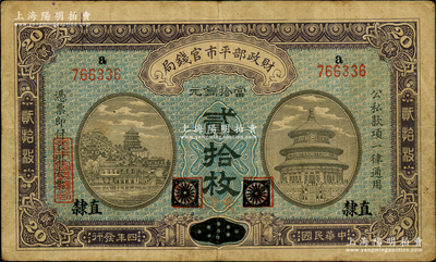 民国四年（1915年）财政部平市官钱局当...
