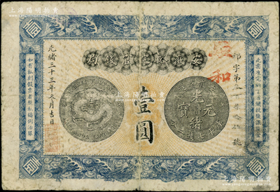 光绪三十三年（1907年）安徽裕皖官钱局...