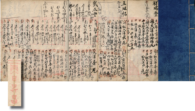 清代山西票号鼻祖“日昇昌”账本一册，每页骑缝处均印有“日昇昌”红字，内中记录有数十页往来账目，内容丰富，无法细述；日昇昌为中国第一家票号，从清道光初年成立到歇业，历经一百多年，曾经“执中国金融之牛耳”，分号遍布全国35个大中城市，业务远至欧美、东南亚等国，以“汇通天下”而著名，历史意义重大；保存尚佳，敬请预览