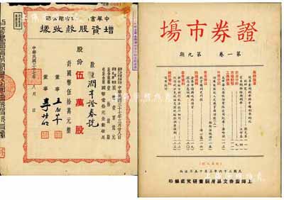 民国三十六年（1947年）上海证券交易所...