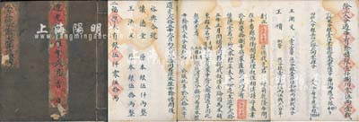 道光贰拾伍年（1845年）《裕兴合号分拨原本历年余积账簿》1册，该号址设平番县西街（今甘肃永登县），内中分列各股东原出资金额、分红状况、来往帐目、支使、借贷等详情，内涵丰富，值得细览；此种甘肃省股份实物存世稀少，保存尚佳，敬请预览