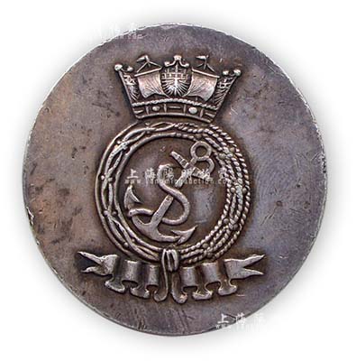 1932年“中国船队运动员（China Fleet Athletics）第二名”银质奖章1枚，图案精美，保存尚佳，敬请预览