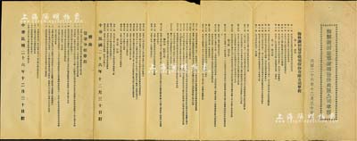 民国二十六年（1937年）《梅县谢田益群煤矿股份有限公司章程》1份，内中详列总则、股东会、董事会、检查人会、附则共5章44条，另附录有“益群分厂章程”（属烟户股东会），内容丰富，保存甚佳，敬请预览