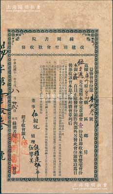 民国十一年（1922年）省城·绿围书院...