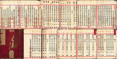 光绪十贰年冬月底至十叁年冬月底（1886-87年）山西著名票号《协和信记·总结账》账本一厚册，记录有近百页之往来账目，内中开列是年北京、汉口、长沙、沙市、重庆、成都、济南等各分号之汇兑金额等，总计“天赐获利”足银10554.9两，其后详列是年各地分号之单笔各项汇兑、支出、外借、结存明细等账目，且盖有大量“协和信记”图章，内容十分详尽；此“协和信”乃属榆次首富王家独资经营之票号