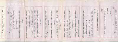 民国初年北洋政府陆军部“六月二十三日军需局收发款目开具清单”呈文一份，内中详列陆军总长段祺瑞、甘肃都督张广建及李厚基、冯国璋、陆荣廷、吴炳湘、姜桂题等诸多将领之购买砲弹枪支、军饷、剿匪、阵亡治丧费、兵士赏洋、侦探费等各种费用明细，尤其更提到著名山西票号“蔚丰厚”领款电汇事宜等（山西票号代理政府汇款之历史实证），内容极其精彩；保存甚佳，敬请预览
