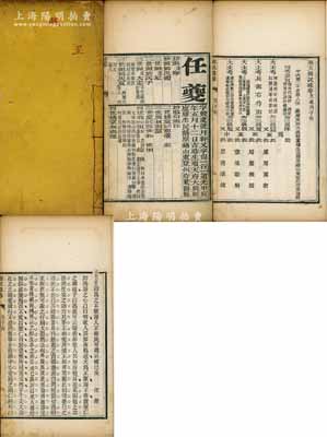 光绪丙子科（1876年）《顺天乡试硃卷》写刻刊本1册，内刊山东登州府莱阳县考生任夔（乡试中式第20名）所作“乡试硃卷”之四书文、五经文、策问及五言八韵诗，并开列其家族十三代履历、受业受知师承、各考官姓名及批卷评语等情；清代科举制度之历史文献，且内容异常丰富，保存较佳，敬请预览和重视