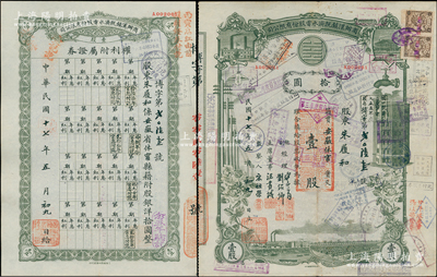 民国十七年（1928年）商办汉镇既济水电...