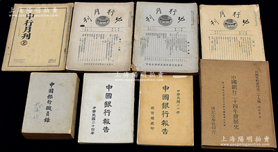 中国银行老书籍共8册，详分：1930至1...