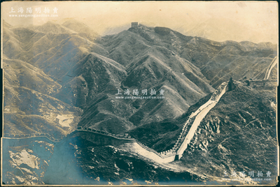 民国时期“长城图”特大型历史老照片1张，尺寸430×285mm，极富时代之记忆，保存较佳，敬请预览