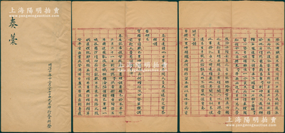 同治十年（1871年）新疆巴里坤行营（即左宗棠西征军）“奏稿”1册，内中言及“新疆自同治二年回逆变乱后，各城相继沦陷，仅余巴里坤一城孤悬，四面受敌，总兵何琯布置城防、措办粮草、督率官兵固守并出剿，力保危城；嗣复派兵两次收复哈密，战功卓著，故请旨将巴里坤总兵何琯仍留本任，以重地方”等情，内容极为精彩；此乃左宗棠收复新疆之历史文献，极富史料研究价值，保存甚佳，敬请预览