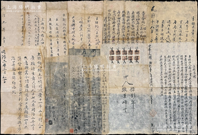 清代至解放初期山西各退股合同共8份，详分：同治二年（1863年）3份，同治九年（1870年）1份，1929年和1932年各1份，1950年和1951年各1份，均属不同商号，其发行地涉及太原、新绛等地；整体保存尚佳，敬请预览