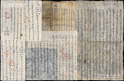 1951年山西左权县传统式股份合同共6份...